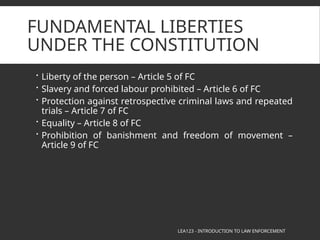 The constitutional power of law enforcement | PPTX