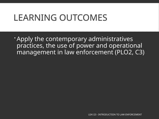 The constitutional power of law enforcement | PPTX