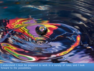 I understand I must be prepared to work in a variety of roles, and I look
forward to the possibilities.
h"ps://www.ﬂickr.com/photos/13668044@N07/3282331791/	
  
 