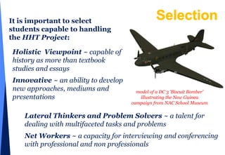 examining and handling artefacts