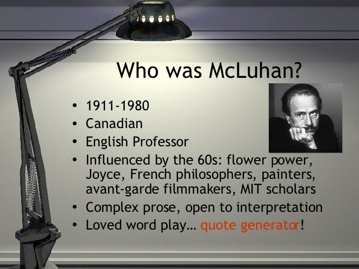 mcluhan m 1964 understanding media the extensions of man