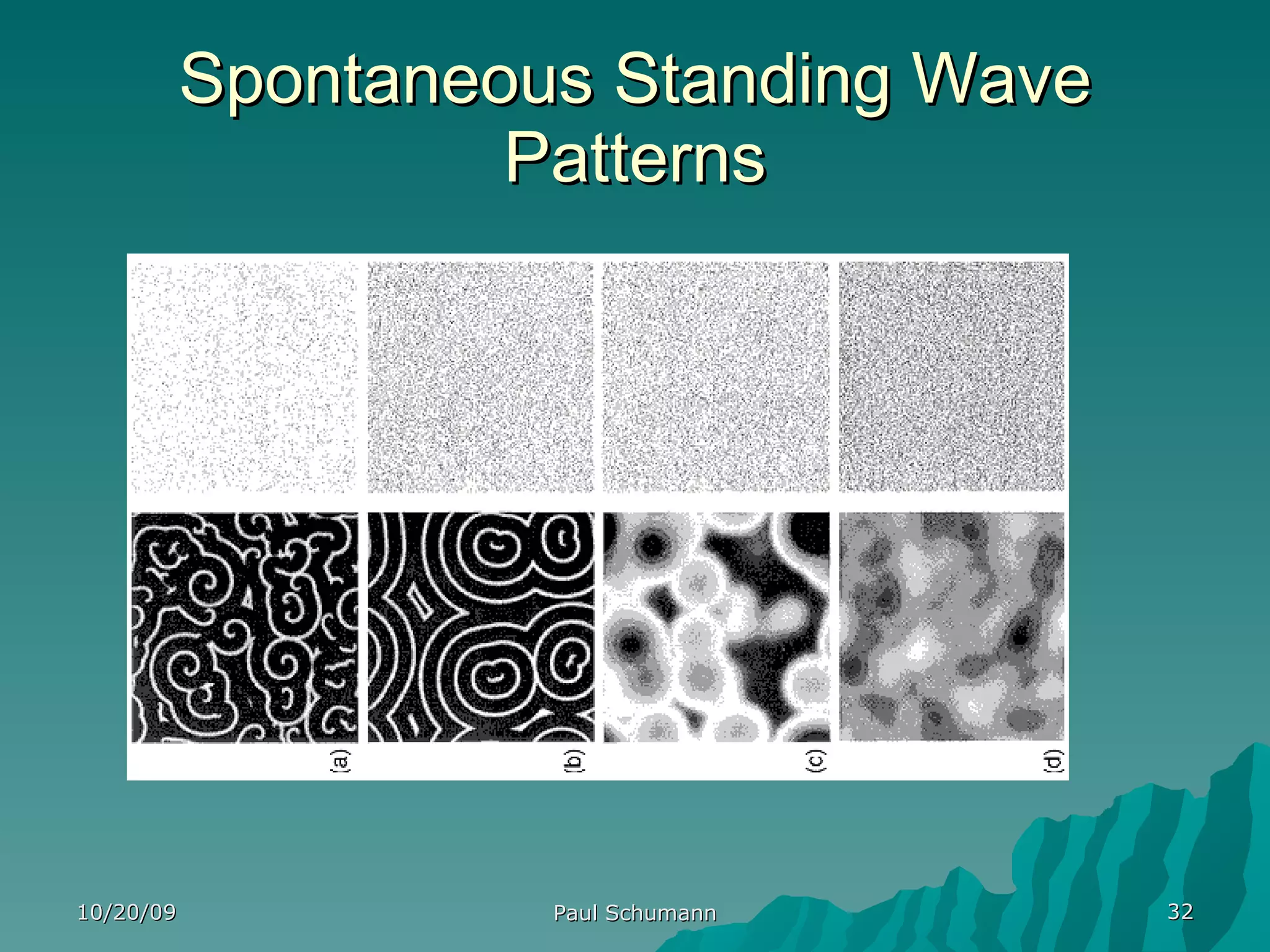 Spontaneous Standing Wave Patterns 10/20/09 Paul Schumann 