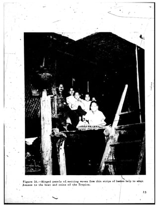 /‘-
                                    .-’
                                                                                                                        .        ,’

                                                                           ,-




     c




/
1           Figure
         ' houses
                     16.-- Hinged
                     to the heat
                                    panels
                                    and rains
                                             of,matting   woven
                                                 of the .Tropics.
                                                                    fran   thin   strips   of-b*
                                                                                                   . :
                                                                                                          help   to adapt
                                                                                                                     <'
                                                                                                      I
                                                                                  I                  /
    ‘1 :;                                                                                            I
                                                                                                    i                       23
 