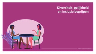 Diversiteit, gelijkheid
en inclusie begrijpen
 