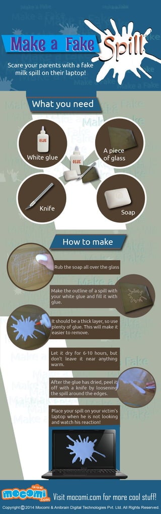 How to Make a Fake Spill - Mocomi