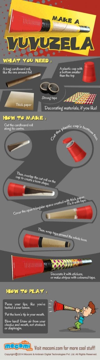 How to Make a Vuvuzela Horn - Crafts Ideas For Kids