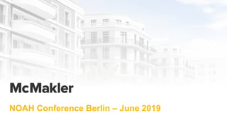 NOAH Conference Berlin – June 2019
 
