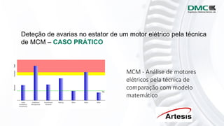 MCM - Análise de motores
elétricos pela técnica de
comparação com modelo
matemático
Deteção de avarias no estator de um motor elétrico pela técnica
de MCM – CASO PRÁTICO
 