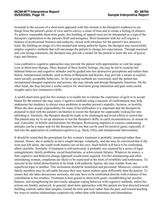 Mcmi3interp[1] | PDF