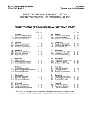 Mcmi3interp[1] | PDF