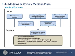 4.- Modelos de Corto y Mediano Plazo
Inputs y Procesos

23

 