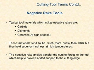 Negative Back Rake Theory of Metal Cutting | PPTX