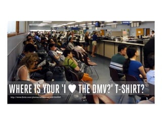 WHERE IS YOUR ‘I THE DMV?’ T-SHIRT?
http://www.flickr.com/photos/omaromar/4961643547
 