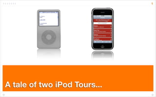 1




A tale of two iPod Tours...
 