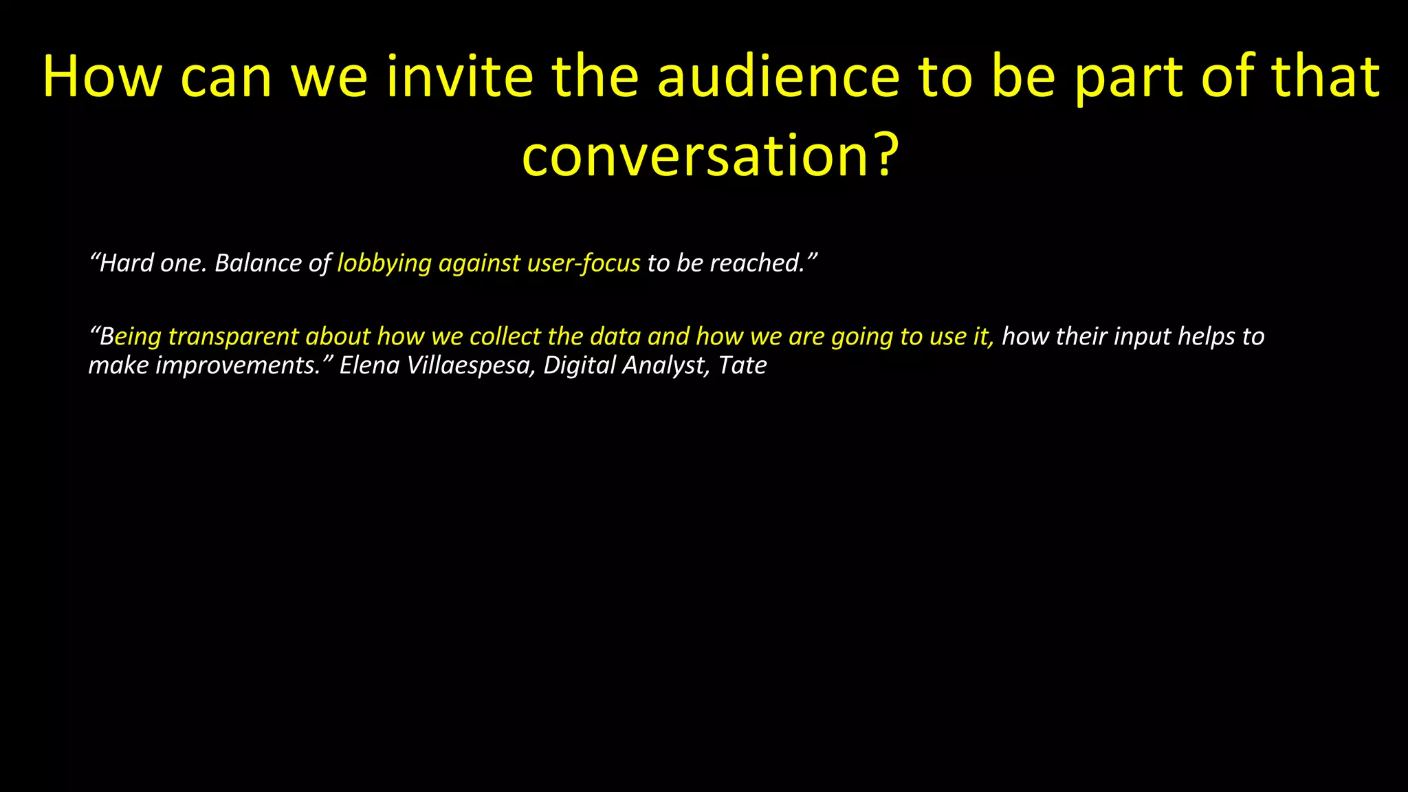 #MCN2014 -  What Are Your Visitors Really Telling You? Data Analytics and What to Do with This Information