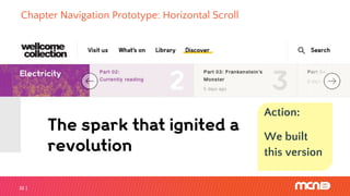 Chapter Navigation Prototype: Horizontal Scroll
32
Action:
We built
this version
 