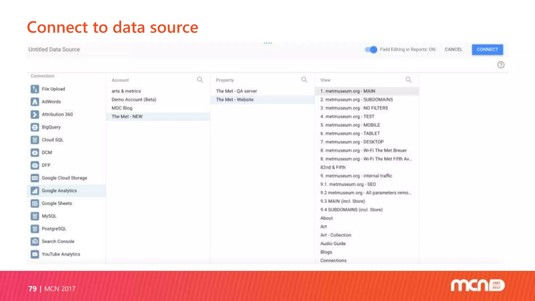Connect to data source
MCN 201779
 