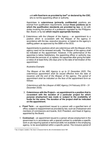 MC No. 08 s. 2025 of the CSC Omnibus Rules on Appointments and Other HR ...