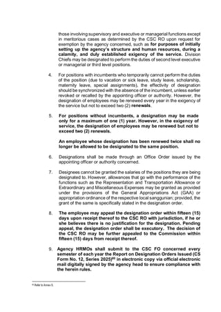 MC No. 08 s. 2025 of the CSC Omnibus Rules on Appointments and Other HR ...