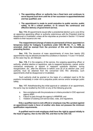 MC No. 08 s. 2025 of the CSC Omnibus Rules on Appointments and Other HR ...