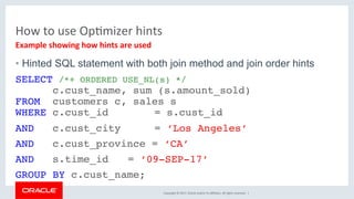 Harnessing the Power of Optimizer Hints | PDF