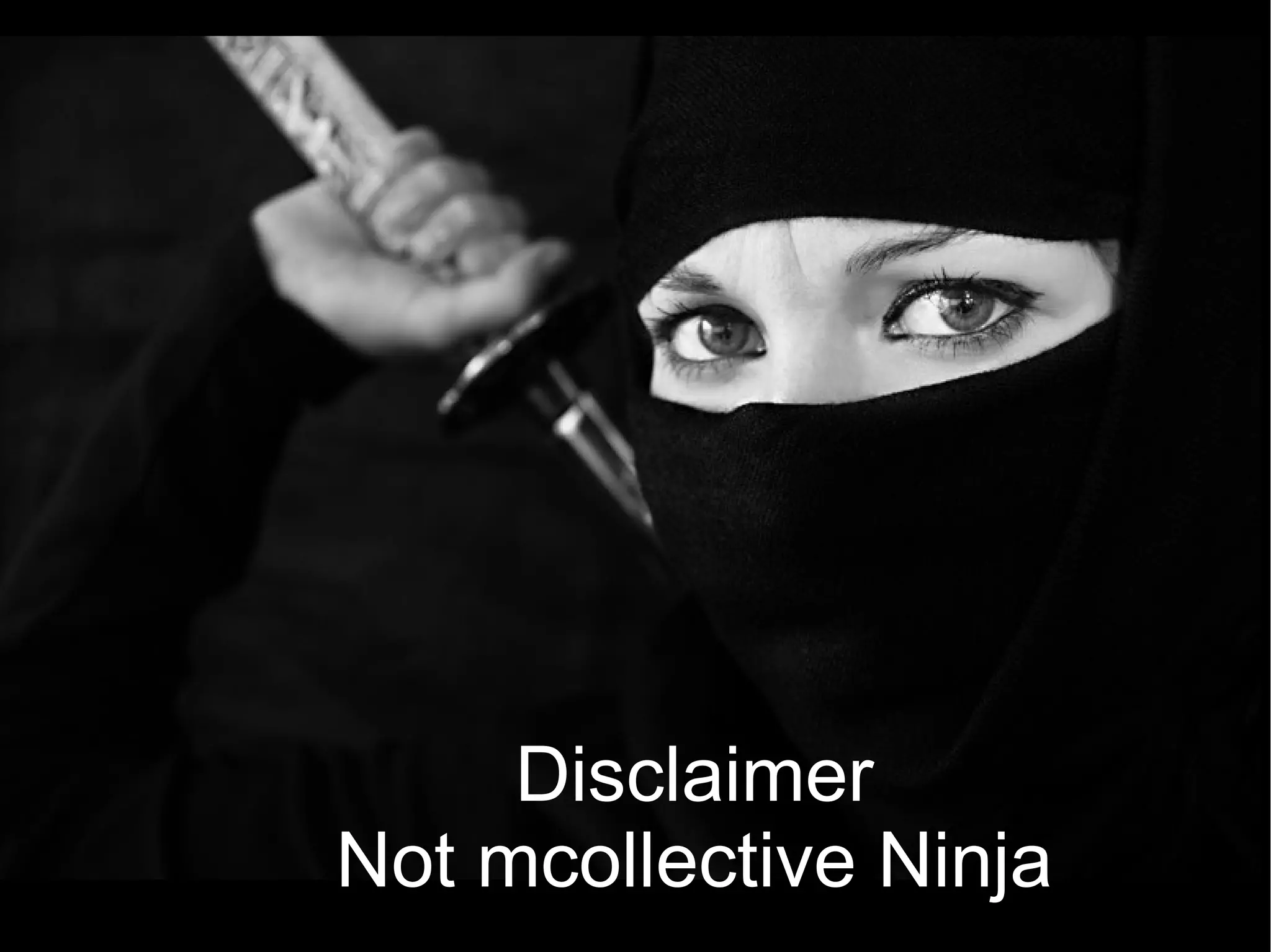 Disclaimer
Not mcollective Ninja
 