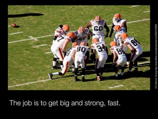 The job is to get big and strong, fast.




                                           CC Dennis Young http://www.flickr.c...