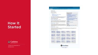 How It
Started
michael.corkum@carleton.ca
@mikecorkum
 