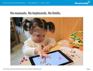 Smart Customers, Stupid Companies | Visual Media 011 | May 12, 2011




              No manuals. No keyboards. No limits....