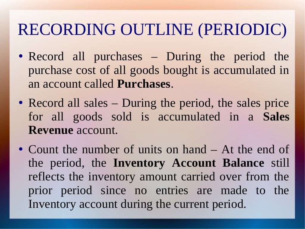 periodic inventory method periodic inventory method