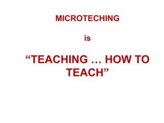 Micro Teaching | PDF