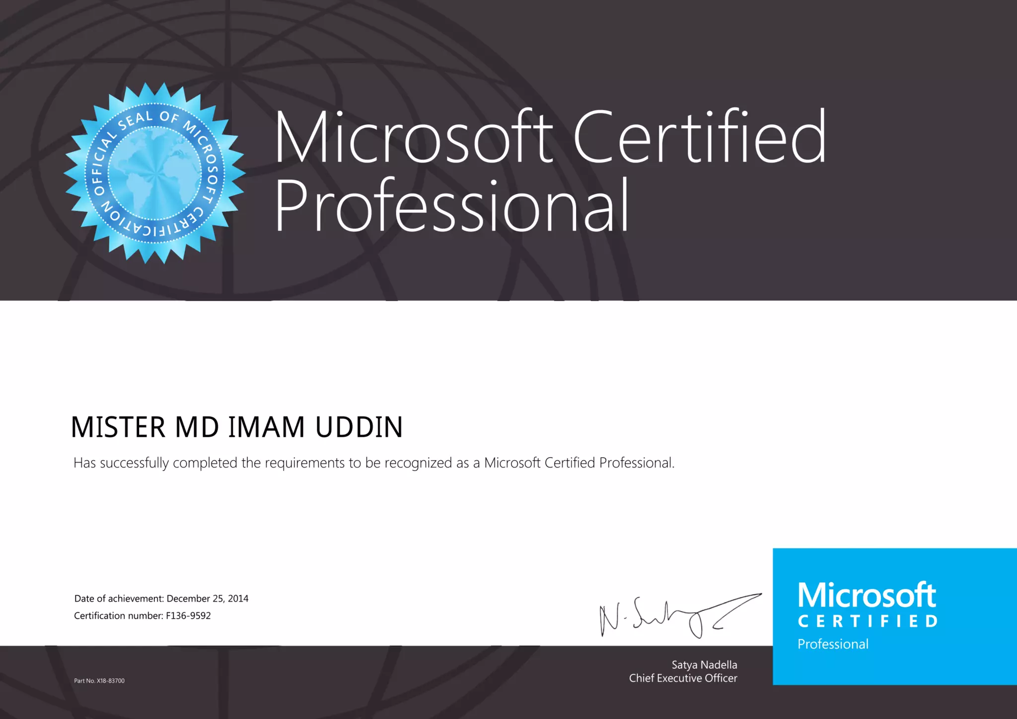 Mcp microsoft certified professional imamuddinwp