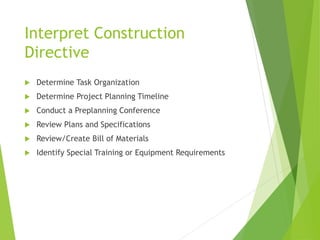 Project Directive Examples project management | PPTX