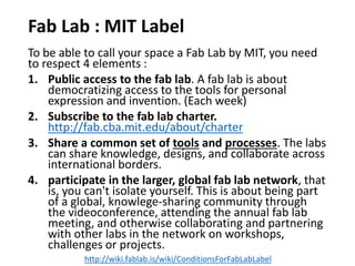 How do we use and optimize Fab Lab - Montreal MCPC 2015 | PPTX