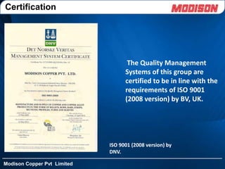Modison Copper Private Limited | PDF