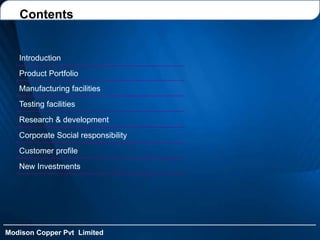 Modison Copper Private Limited | PPT