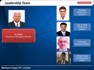 Modison Copper Private Limited | PPT
