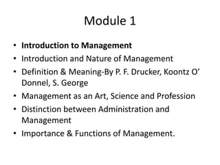 Management concepts and practices module 1 | PPTX