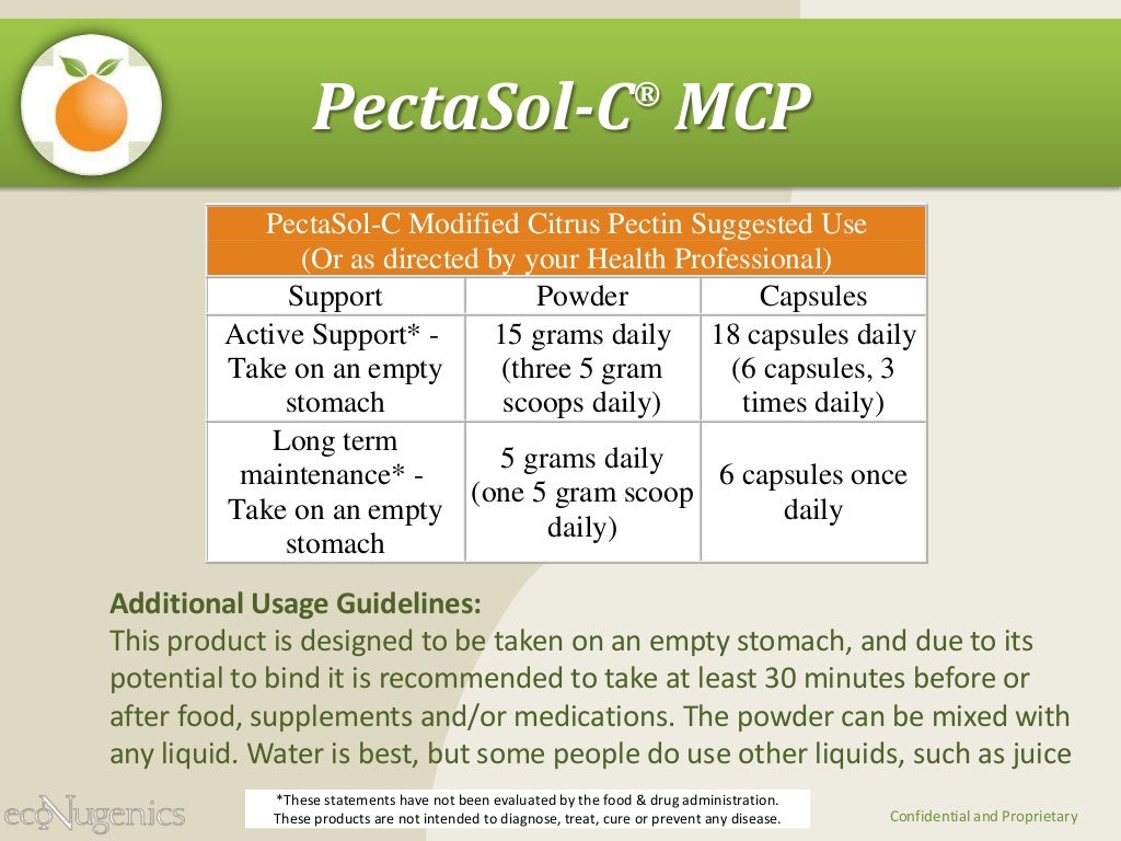 PectaSolC Modified Citrus Pectin and PectaClear Detox Formula