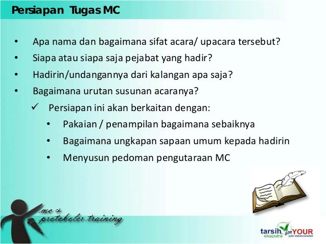 Mc & protokoler training module by Tarsih Ekaputra