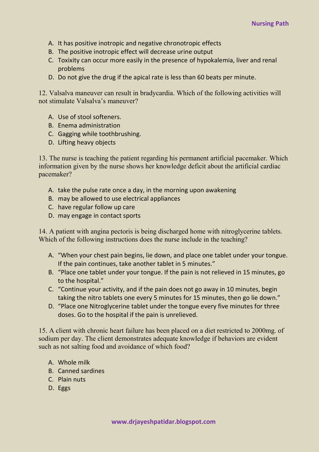 MCQ. Medicalsurgical Nursing