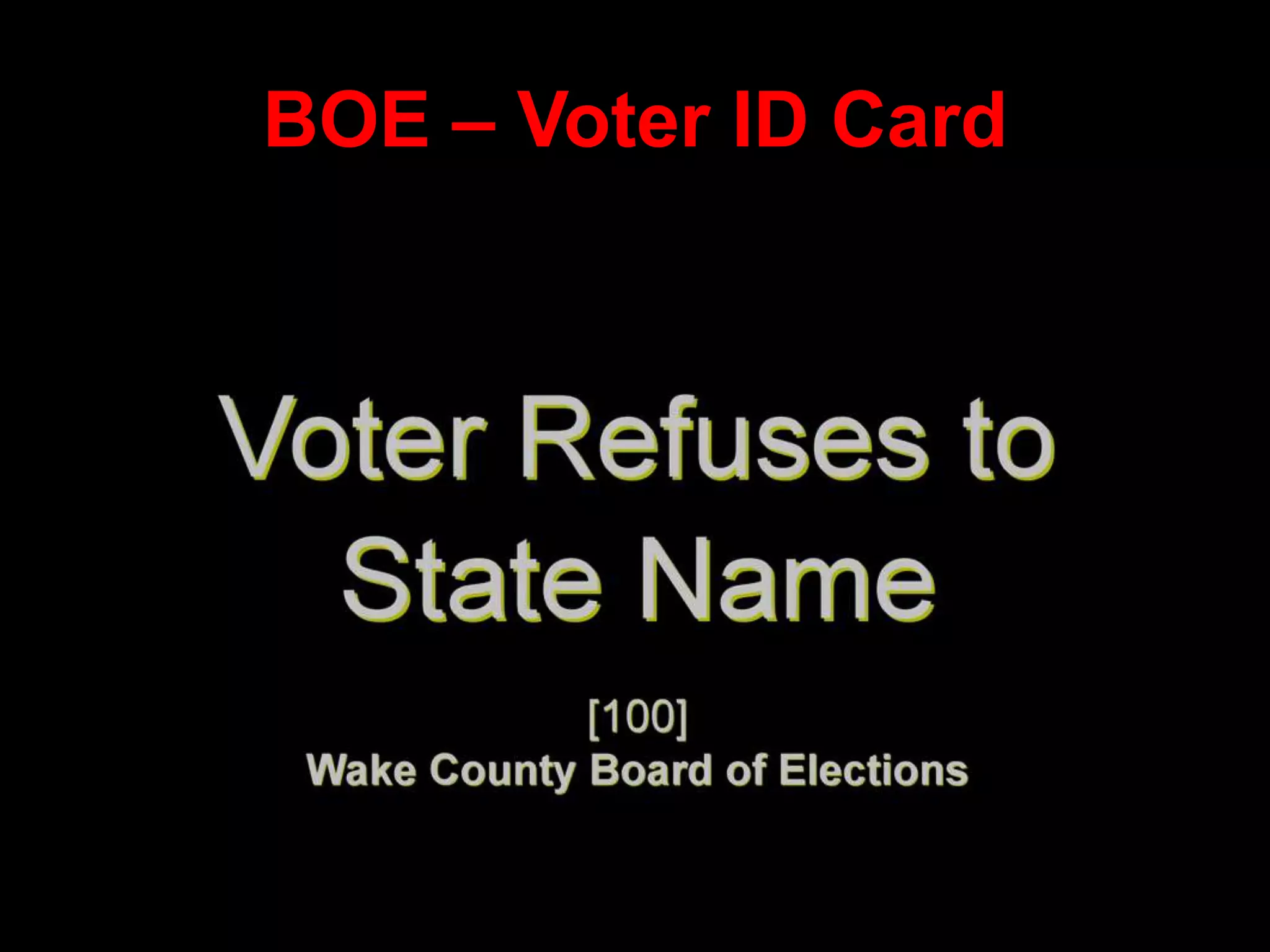 BOE – Voter ID Card

 