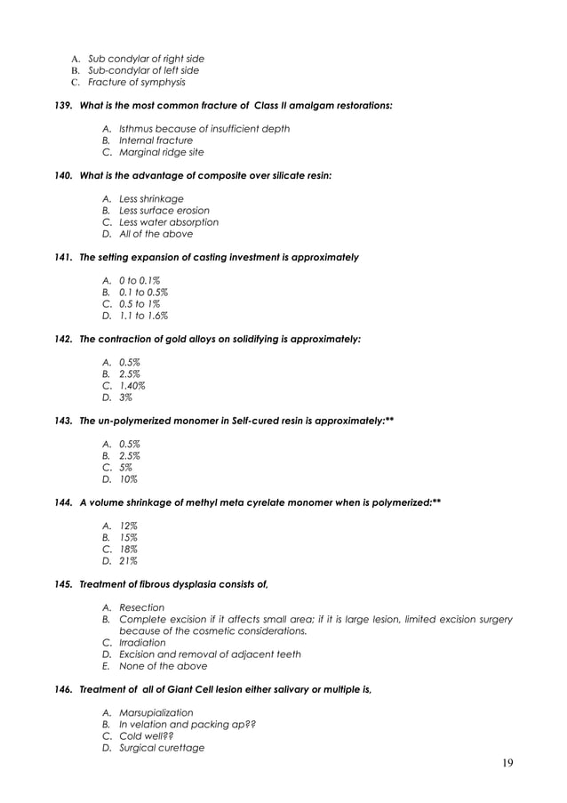 1100 MCQ in Dentistry with Answers
