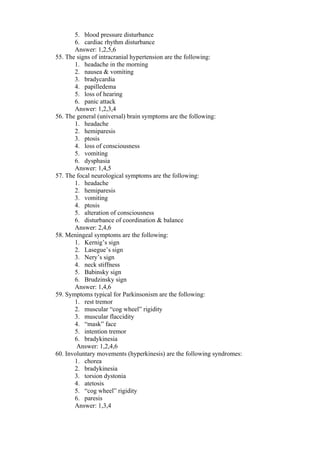 Questions Neurology multiple choice questions on neurology pdf | DOC