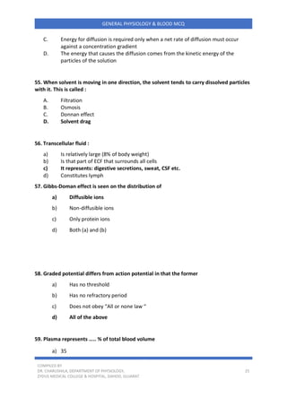 MCQ ON GP & BLOOD | PDF