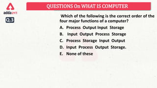 Mcq on fundamental of computer | PPTX