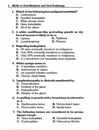 MCQ Oral medicine and oral radiology.pdf