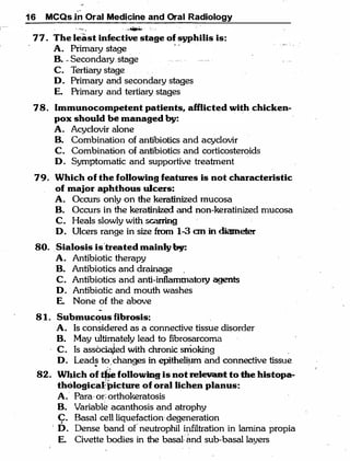 MCQ Oral medicine and oral radiology.pdf