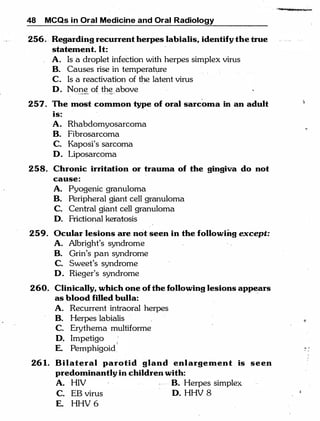 MCQ Oral medicine and oral radiology.pdf