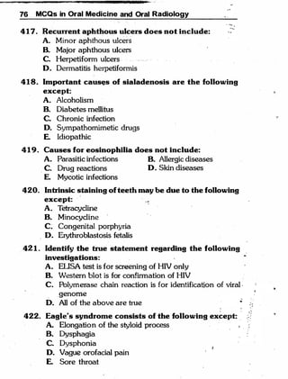 MCQ Oral medicine and oral radiology.pdf